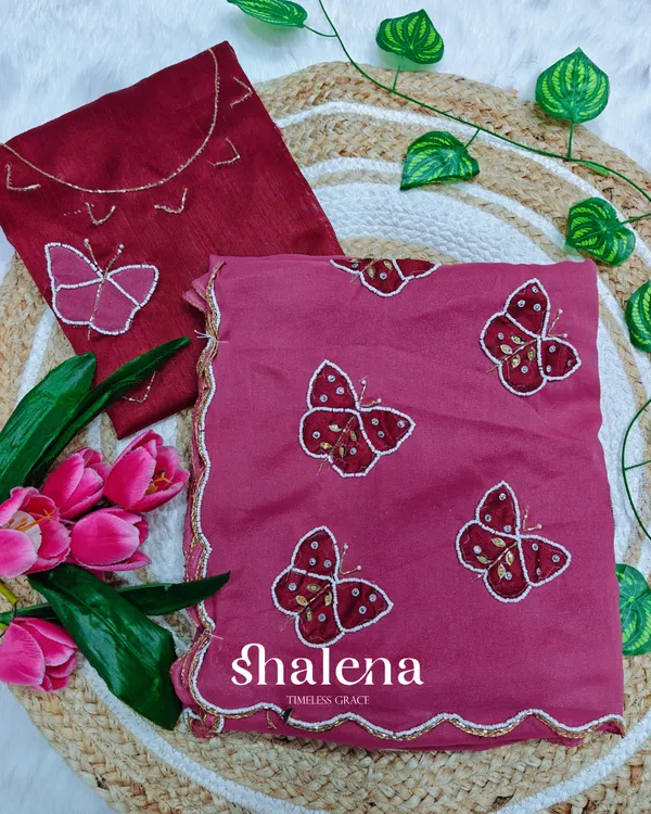 Wonderful_Pink_Georgette_Butterfly_Hand_Work_Saree