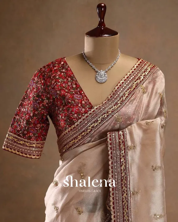 Beige_color_soft_jimichu_fabric_Embroidery_Sequence_and_Coding_Lace_work_with__beautiful_golden_jari�butta_design