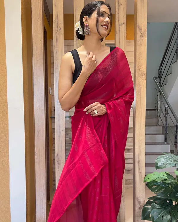 Pink_Color_1-Minute_Ready_To_Wear_Naylon_Saree_With_Blouse_Piece