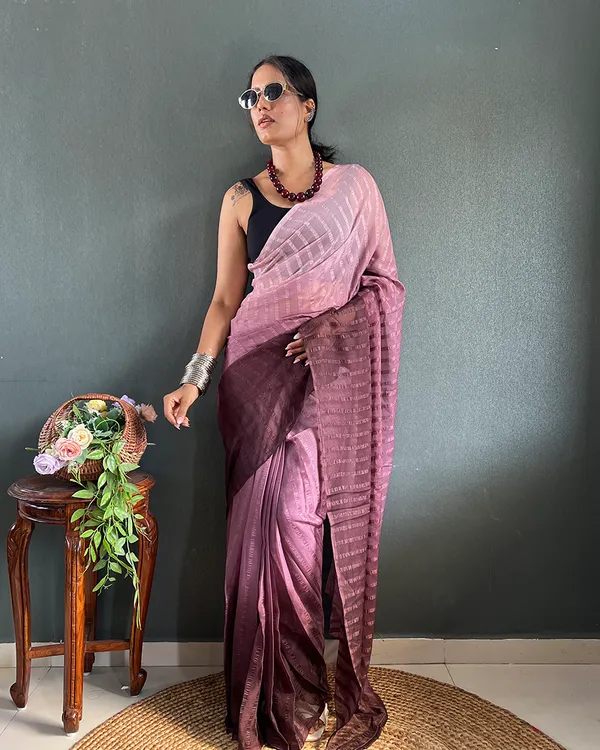 Light_Brown_Color_1-Minute_Ready_To_Wear_Georgette_Saree_With_Blouse_Piece