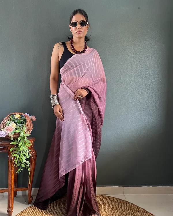 Light_Brown_Color_1-Minute_Ready_To_Wear_Georgette_Saree_With_Blouse_Piece