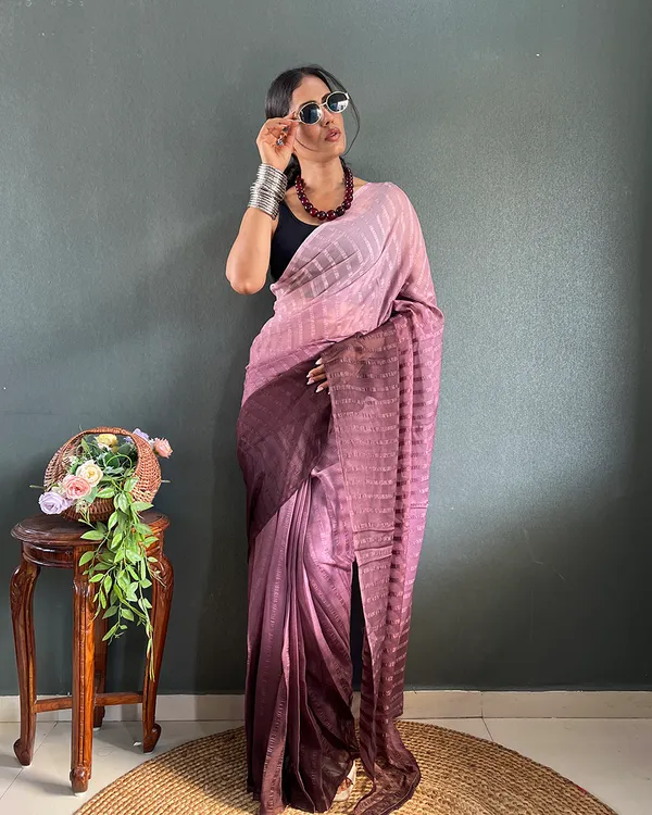 Light_Brown_Color_1-Minute_Ready_To_Wear_Georgette_Saree_With_Blouse_Piece