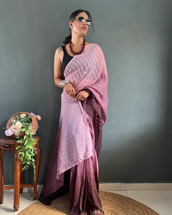 Light_Brown_Color_1-Minute_Ready_To_Wear_Georgette_Saree_With_Blouse_Piece