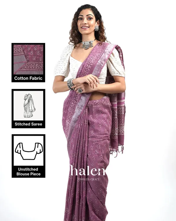 purple_color_1_-_Minute_Ready_to_Wear_Mulmul_Cotton_Saree_with_Blouse_Piece
