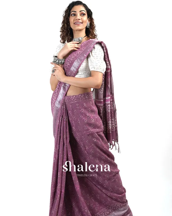 purple_color_1_-_Minute_Ready_to_Wear_Mulmul_Cotton_Saree_with_Blouse_Piece