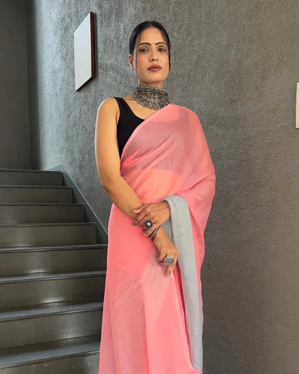 Calm_Pink_Color_1-Minute_Ready_To_Wear_Georgette_Saree_With_Blouse_Piece