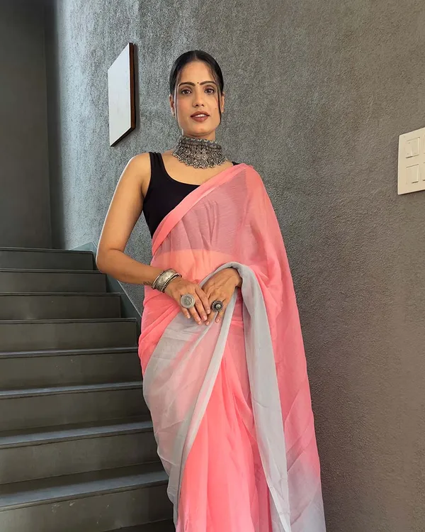 Calm_Pink_Color_1-Minute_Ready_To_Wear_Georgette_Saree_With_Blouse_Piece