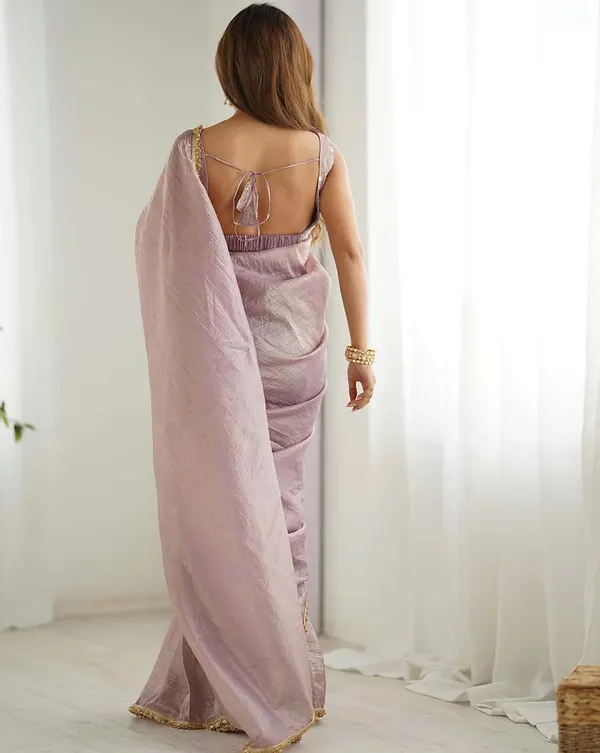 Calm_Pink_Color_1-Minute_Ready_To_Wear_Soft_Gold_Crush_Silk_Saree_with_Lace_Border_&_Stitched_Blouse