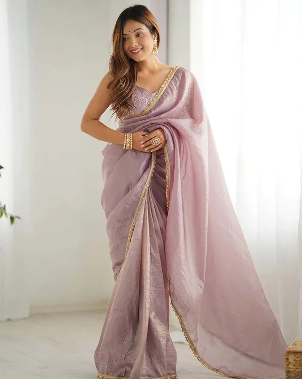 Calm_Pink_Color_1-Minute_Ready_To_Wear_Soft_Gold_Crush_Silk_Saree_with_Lace_Border_&_Stitched_Blouse