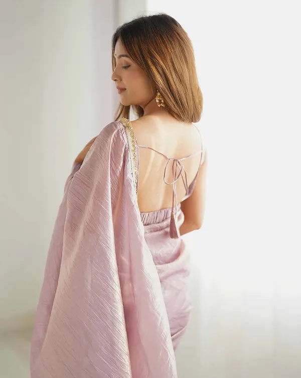 Calm_Pink_Color_1-Minute_Ready_To_Wear_Soft_Gold_Crush_Silk_Saree_with_Lace_Border_&_Stitched_Blouse