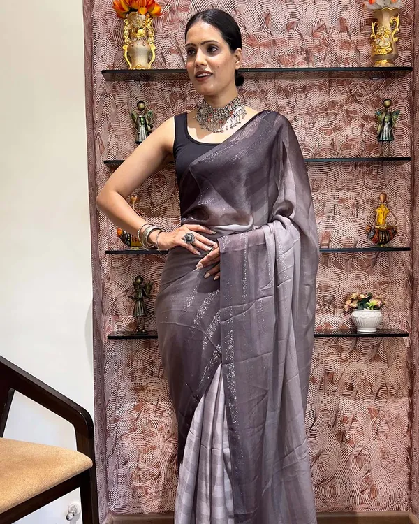 Grey_Color_1-Minute_Ready_To_Wear_Naylon_Saree_With_Blouse_Piece