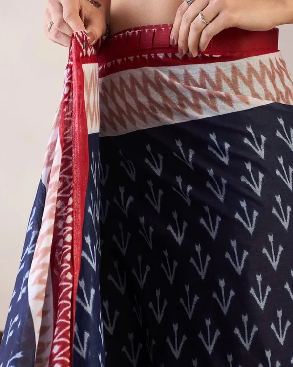 Purple_And_Maroon_Color_Mulmul_Cotton_1_-_Minute_Ready_to_Wear_Saree_with_Pocket_and_Blouse_Piece