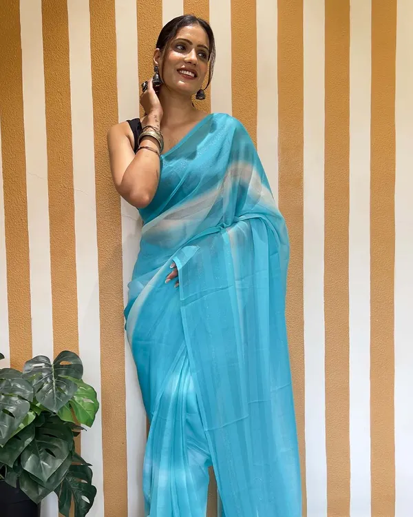 Sky_Blue_Color_1-Minute_Ready_To_Wear_Naylon_Saree_With_Blouse_Piece