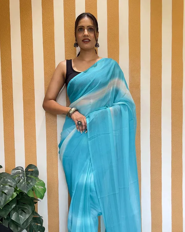Sky_Blue_Color_1-Minute_Ready_To_Wear_Naylon_Saree_With_Blouse_Piece