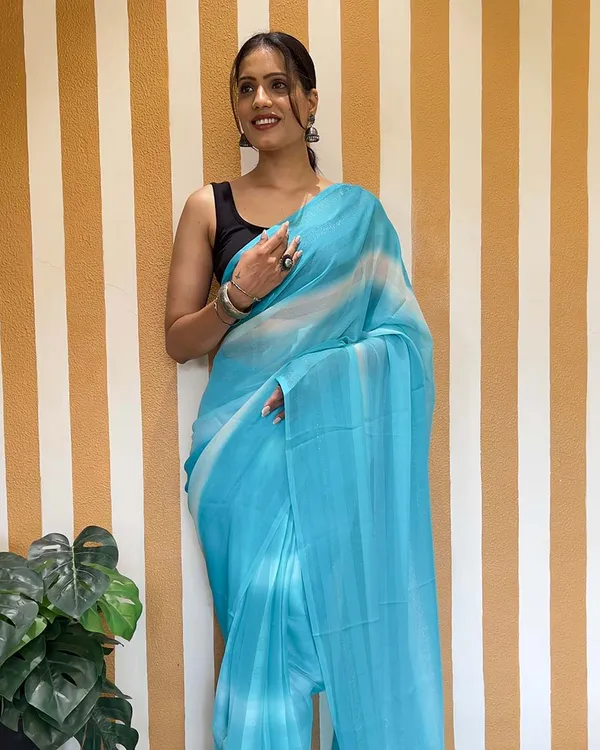 Sky_Blue_Color_1-Minute_Ready_To_Wear_Naylon_Saree_With_Blouse_Piece