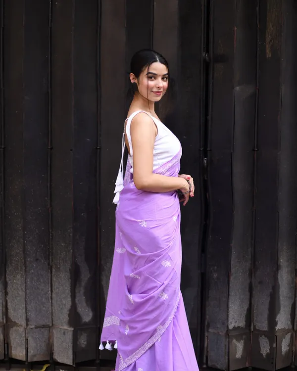 Purple_Color_Mulmul_Cotton_1_-_Minute_Ready_to_Wear_Saree_with_Pocket_and__Blouse_Piece