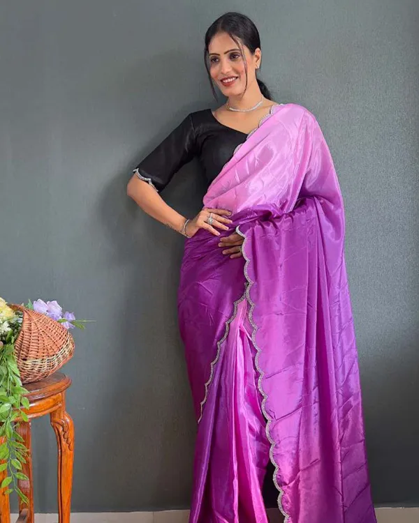 Dual_color_Color_1_-_Minute_Ready_to_Wear_Chinnon_Silk_Saree_with_Unstitch_Blouse_Piece