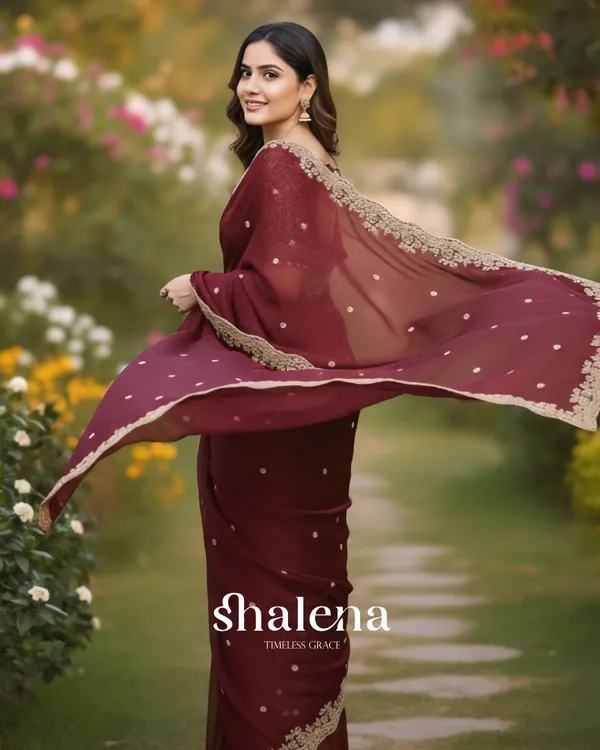Elegant_Wine_Embroidery_Work_Fancy_Silk_Saree_With_Comely_Full_Stitched_Blouse