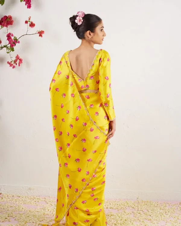 Yellow_Color_Soft_Satin_Silk_1_-_Minute_Ready_to_Wear_Saree_with_Fully_Stitch_Blouse_(Free_Size)_Up_to_44