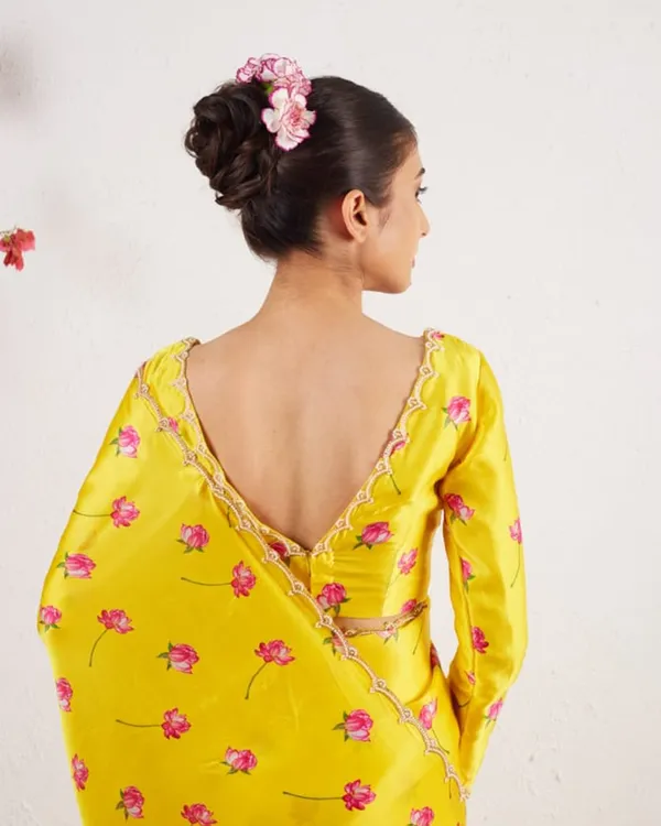 Yellow_Color_Soft_Satin_Silk_1_-_Minute_Ready_to_Wear_Saree_with_Fully_Stitch_Blouse_(Free_Size)_Up_to_44