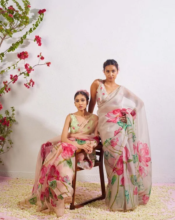 Light_Pink_Color_1-Minute_Ready_To_Wear_Organza_Silk_Saree_with_Moti_Embroidery_Work_&_Stitched_Blouse