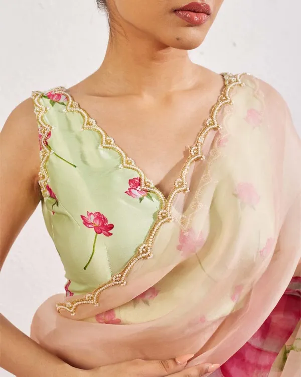Light_Pink_Color_1-Minute_Ready_To_Wear_Organza_Silk_Saree_with_Moti_Embroidery_Work_&_Stitched_Blouse