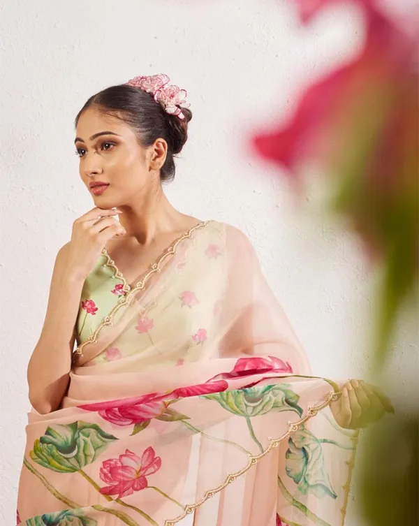 Light_Pink_Color_1-Minute_Ready_To_Wear_Organza_Silk_Saree_with_Moti_Embroidery_Work_&_Stitched_Blouse