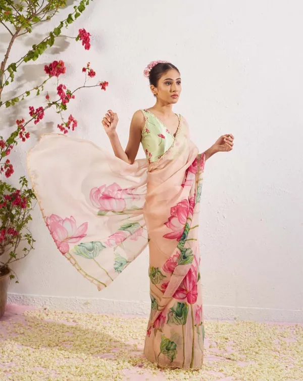 Light_Pink_Color_1-Minute_Ready_To_Wear_Organza_Silk_Saree_with_Moti_Embroidery_Work_&_Stitched_Blouse