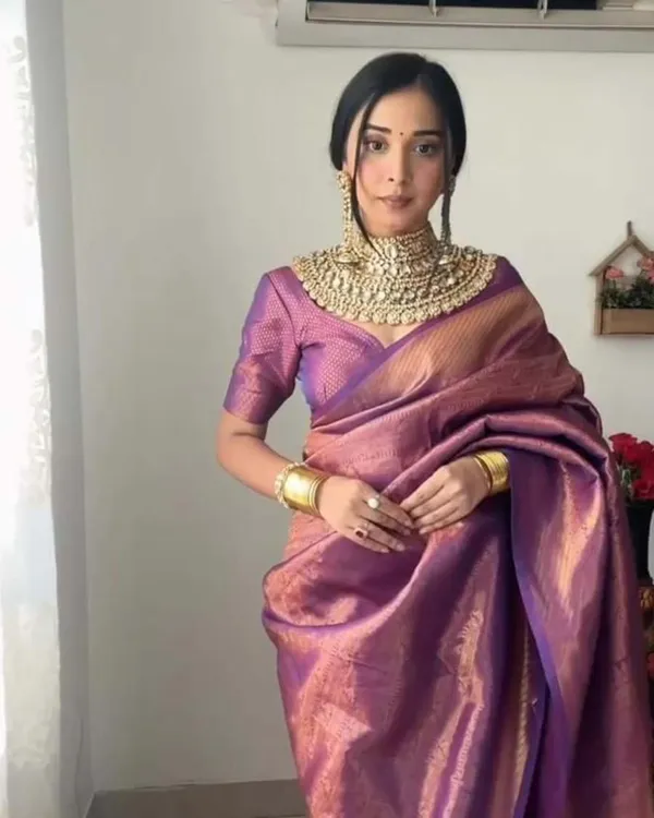 Purple_Color_Ready_to_Wear_Soft_Banarasi_Silk_Saree_with_Golden_Zari_Work