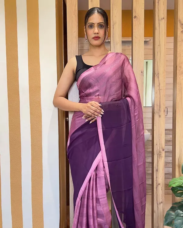 Purple_Color_1-Minute_Ready_To_Wear_Naylon_Saree_With_Blouse_Piece
