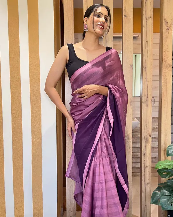 Purple_Color_1-Minute_Ready_To_Wear_Naylon_Saree_With_Blouse_Piece