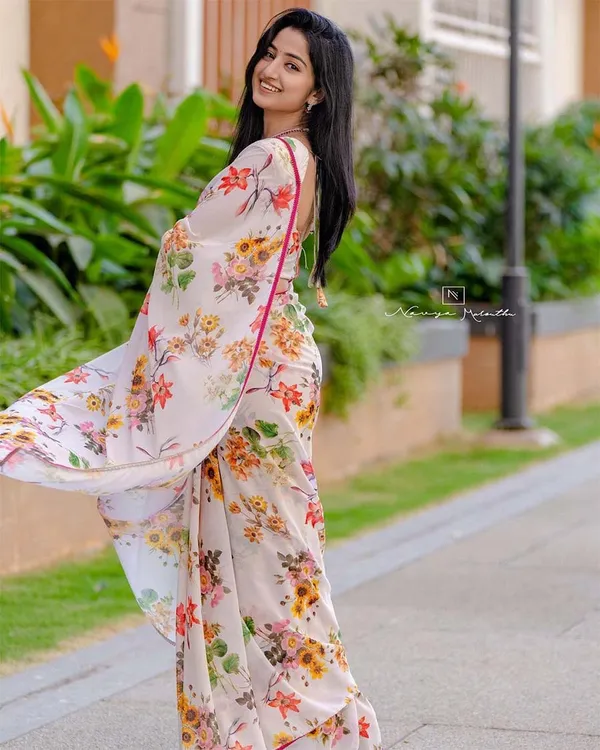 Multi_Color_1-Minute_Ready_To_Wear_Georgette_Saree_With_Blouse_Piece