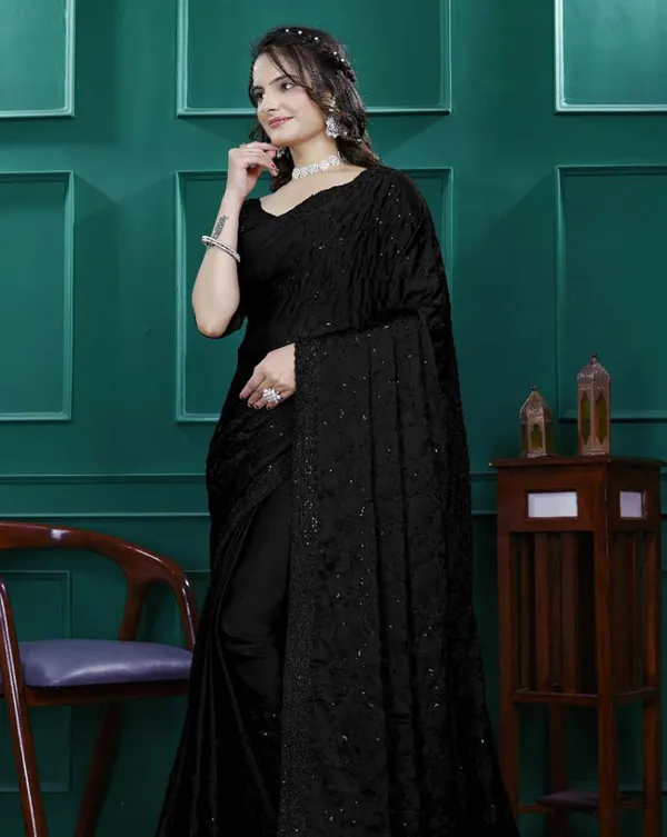 Black_Color_1_-_Minute_Ready_to_Wear_Rangoli_Silk_Saree_with_Unstitch_Blouse_Piece