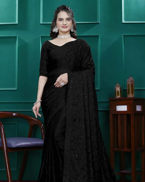 Black_Color_1_-_Minute_Ready_to_Wear_Rangoli_Silk_Saree_with_Unstitch_Blouse_Piece