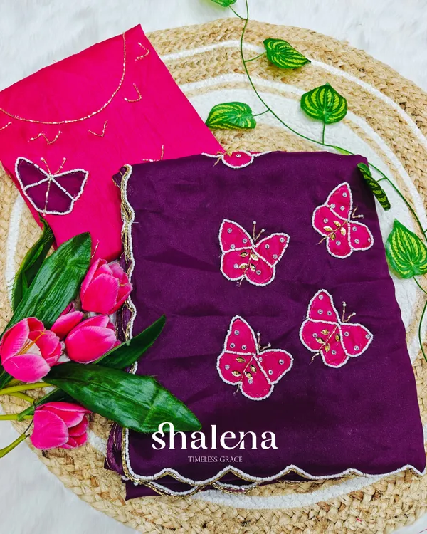 Comely_Purple_Georgette_Butterfly_Hand_Work_Saree