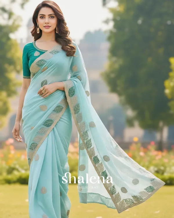 Glorious_Sky_Fancy_Silk_Embroidery_Work_Saree_With_Stitched_Blouse
