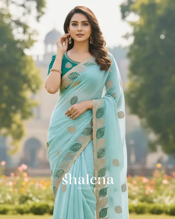 Glorious_Sky_Fancy_Silk_Embroidery_Work_Saree_With_Stitched_Blouse