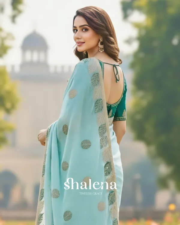 Glorious_Sky_Fancy_Silk_Embroidery_Work_Saree_With_Stitched_Blouse
