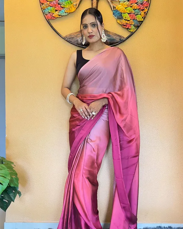 Pink_Color_1-Minute_Ready_To_Wear_Chiffon_Saree_With_Blouse_Piece