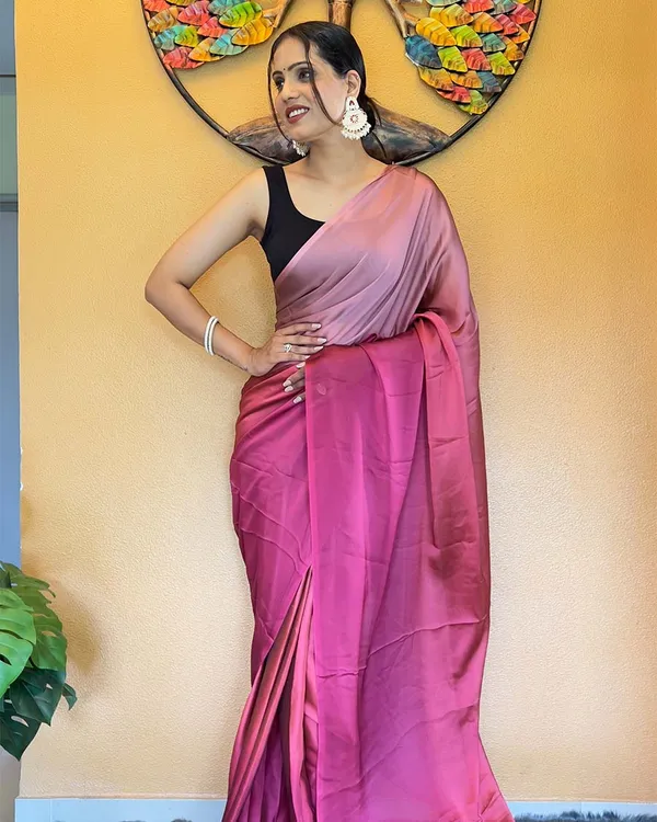 Pink_Color_1-Minute_Ready_To_Wear_Chiffon_Saree_With_Blouse_Piece