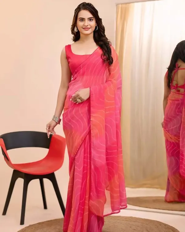 Pink_Color_1-Minute_Ready_To_Wear_Georgette_Saree_With_Blouse_Piece