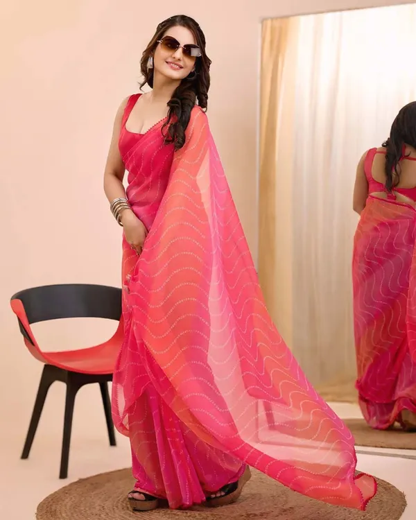 Pink_Color_1-Minute_Ready_To_Wear_Georgette_Saree_With_Blouse_Piece