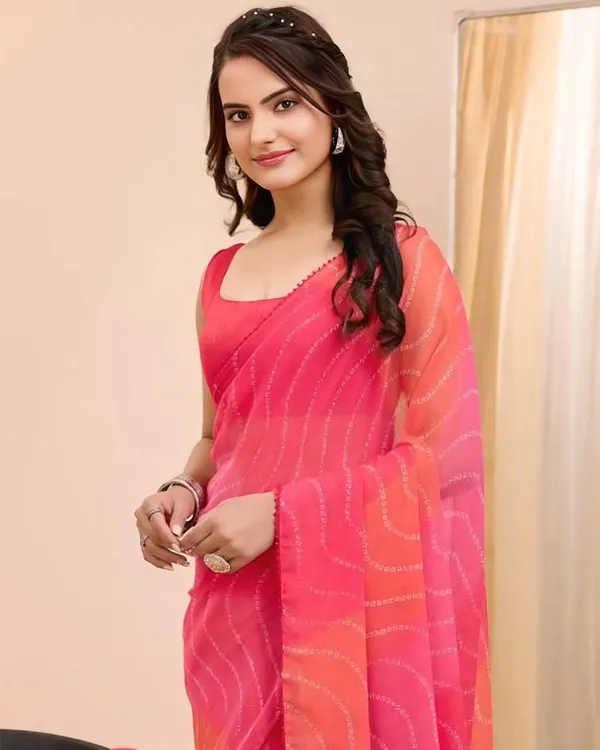 Pink_Color_1-Minute_Ready_To_Wear_Georgette_Saree_With_Blouse_Piece