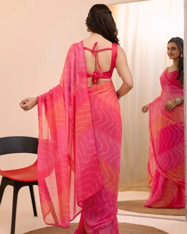 Pink_Color_1-Minute_Ready_To_Wear_Georgette_Saree_With_Blouse_Piece