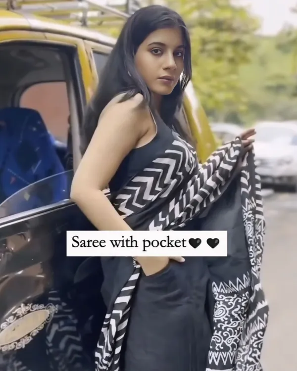 Black_Color_Mulmul_Cotton_1_-_Minute_Ready_to_Wear_Saree_with_Pocket_and__Blouse_Piece
