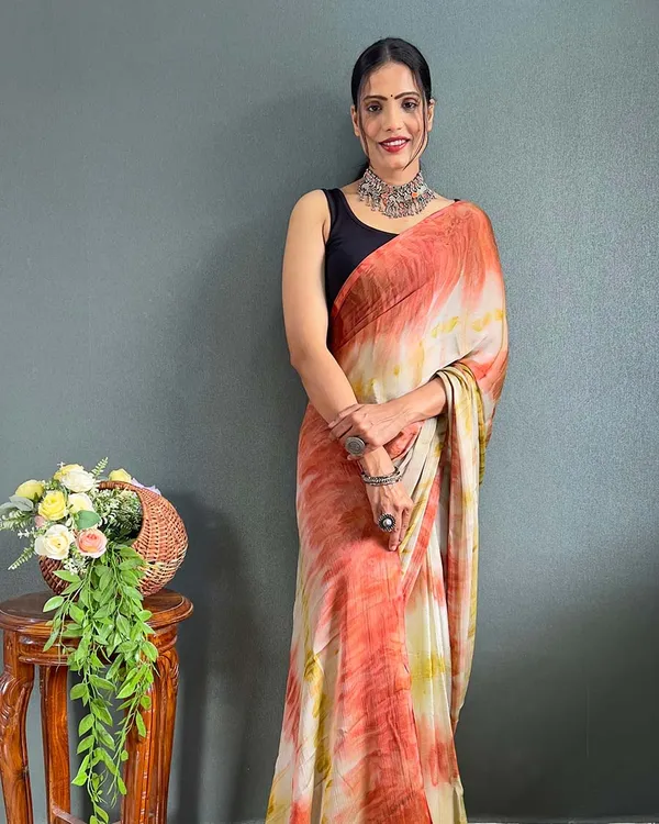 Multi_Color_1-Minute_Ready_To_Wear_Naylon_Saree_With_Blouse_Piece
