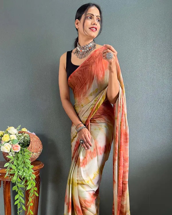 Multi_Color_1-Minute_Ready_To_Wear_Naylon_Saree_With_Blouse_Piece