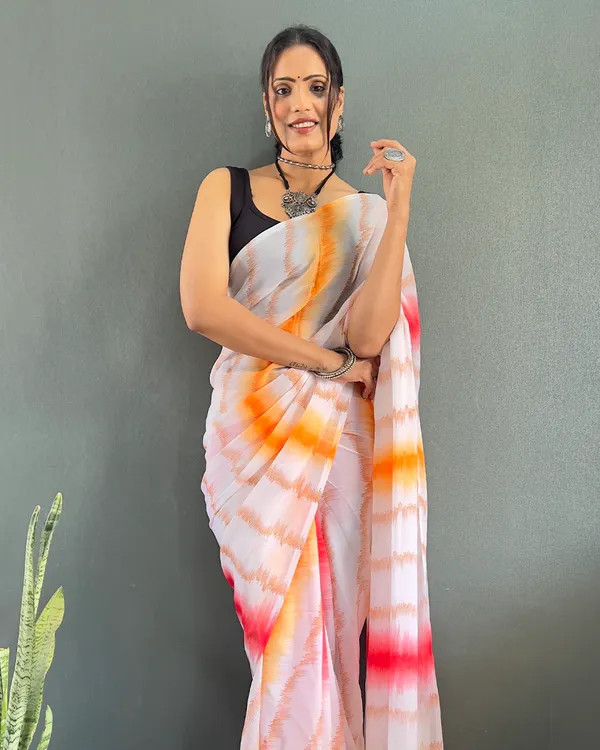 Light_PeachColor_1-Minute_Ready_To_Wear_Georgette_Saree_With_Blouse_Piece