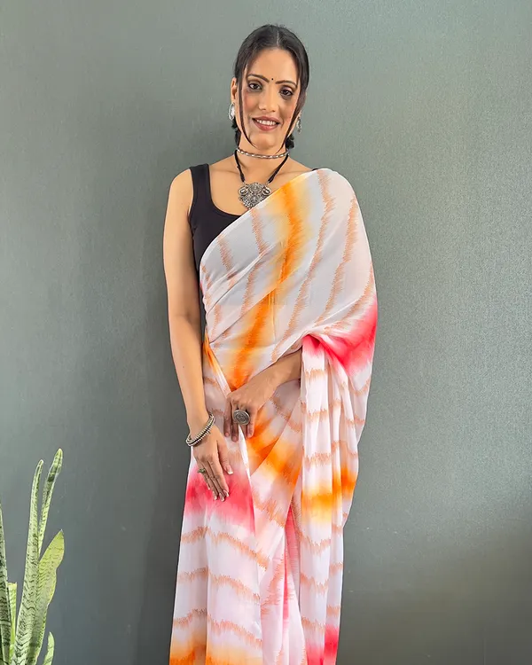Light_PeachColor_1-Minute_Ready_To_Wear_Georgette_Saree_With_Blouse_Piece