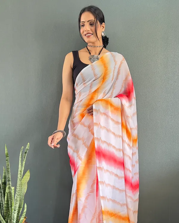 Light_PeachColor_1-Minute_Ready_To_Wear_Georgette_Saree_With_Blouse_Piece